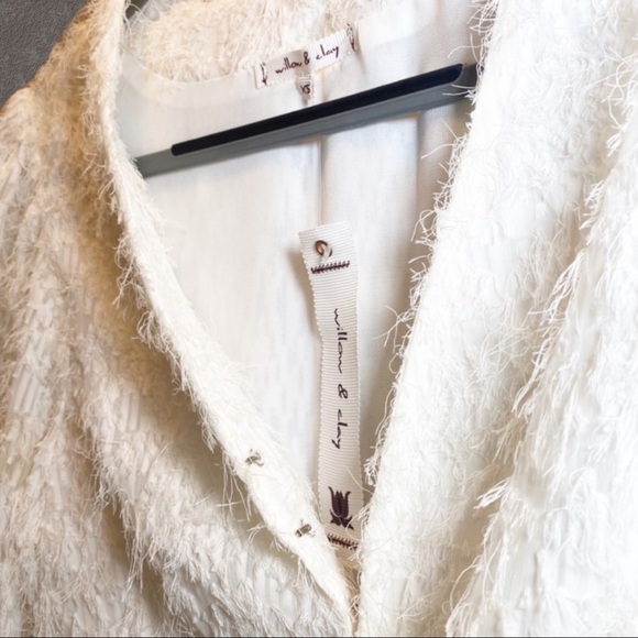 NWT WILLOW AND CLAY FUZZY SEMI SHEER EYELASH SWEATER FAIRYCORE COQUETTE, XS - Picture 8 of 11